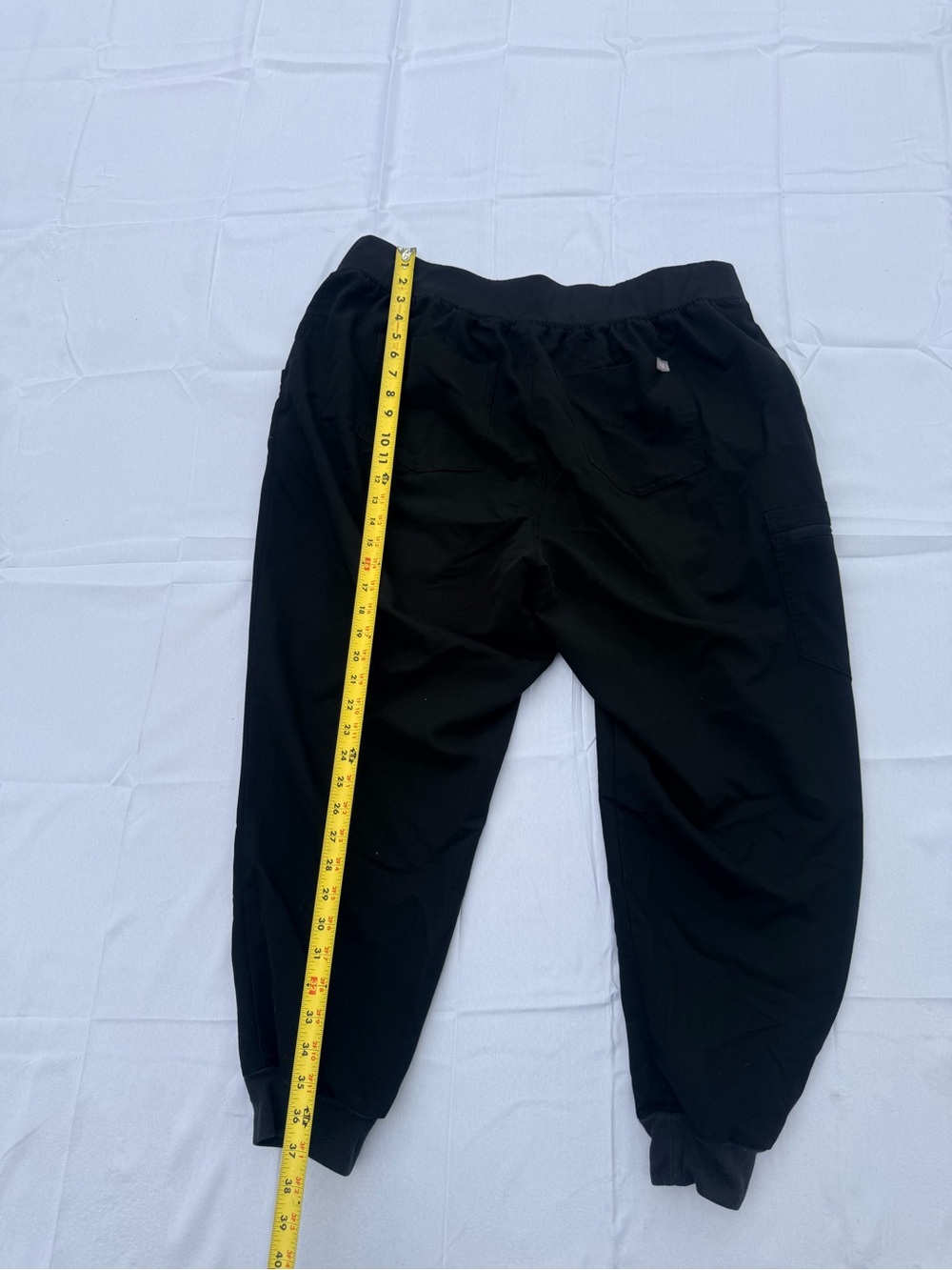 #73 Figs Black Alloy-Trim Drawstring Scrub Pants-size(3x) - Picture 6 of 7